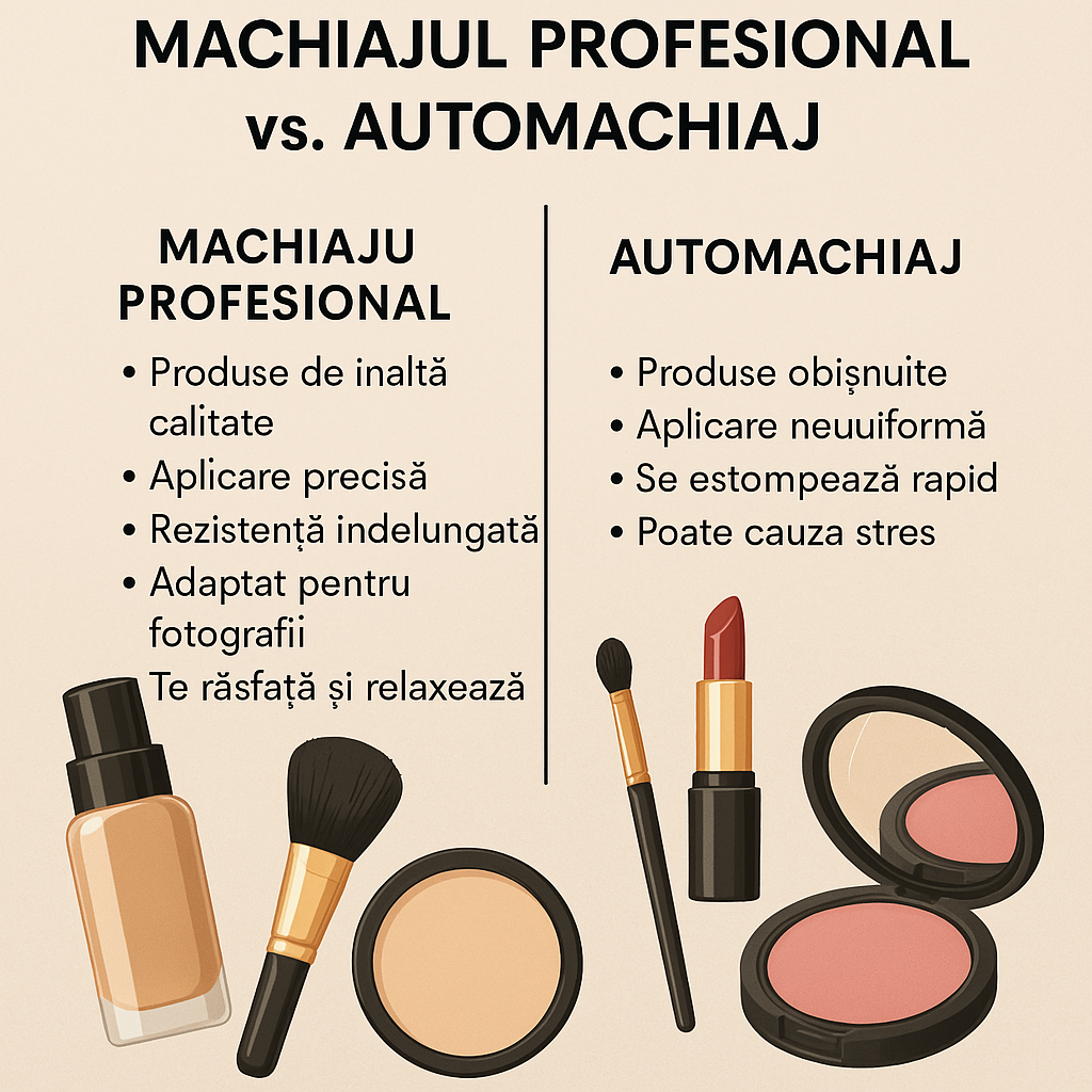 Machiajul Profesional vs. Automachiaj – Diferențele Care Contează